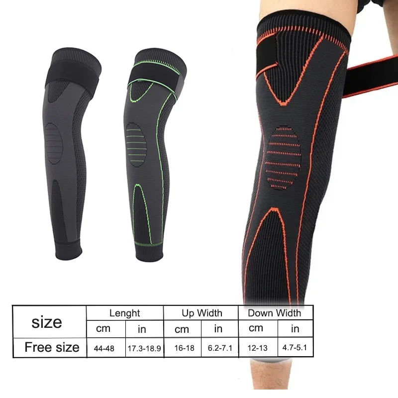1/2 Pcs Compression Knee Pads Support Lengthen Stripe Sport Sleeve Arthritis Joint Pain Protector Elastic Kneepad Brace