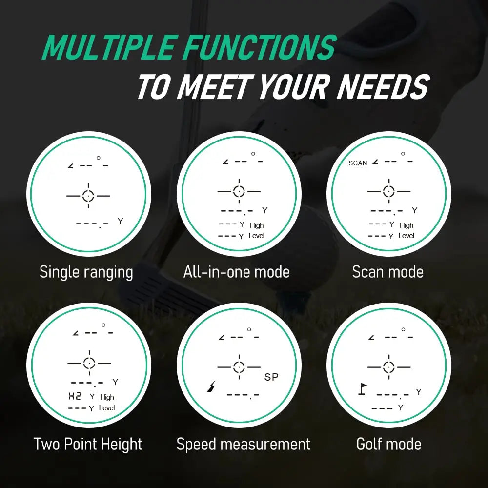 REVASRI Golf Laser Rangefinder 600M Telescope with Flag-Lock Slope Pin Distance Meter for 1000M Camouflage Hunting Monocular