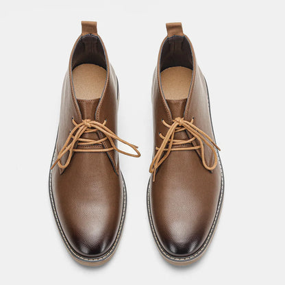 Desert Boots Ankle Boots For Men Leather Lace Up Low Heel