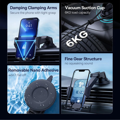 Car Phone Holder With Suction Cup For Dashboard And Windshield Universal