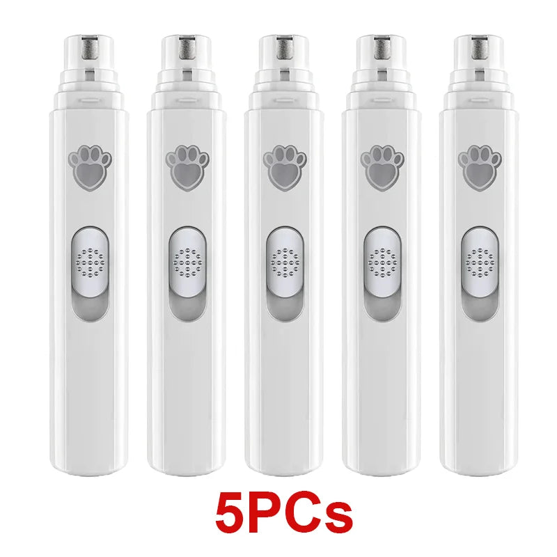 Electric Dog Nail Grinder – USB Rechargeable Pet Nail Clipper with Polisher Wheel