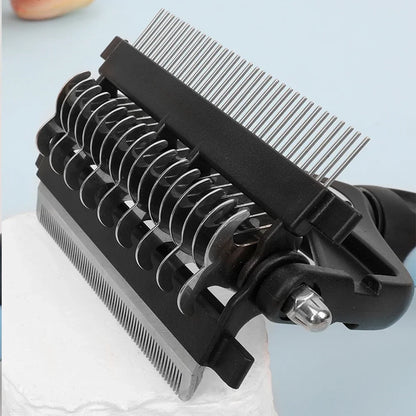 3-In-1 Pet Deshedding Brush For Dogs And Cats Knot Cutter Stainless Steel