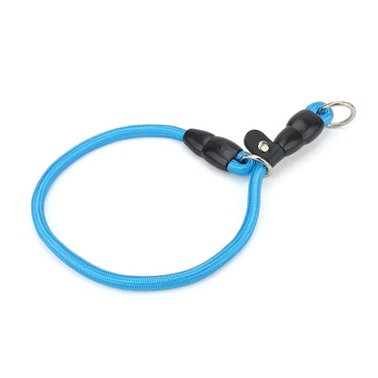 Nylon Dog Slip Collar With Slidable Stopper Martingale Sizes S-M-L Multi-Color