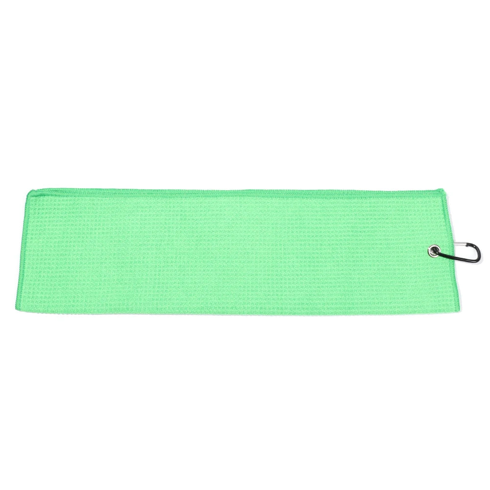 Cotton High Water Absorption Microfiber Cleaning Towels Golf Towel With Carabiner Hook Cleans Clubs