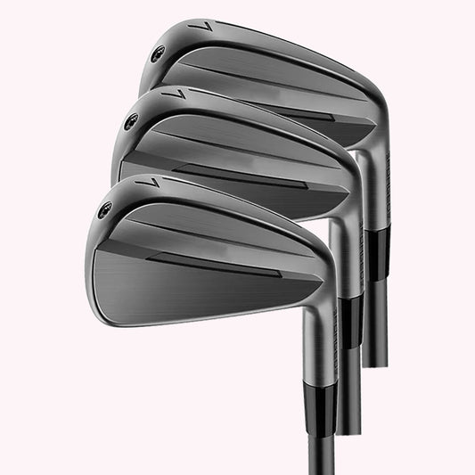 2025 New CNC Black Golf Irons Set 7 Pcs 456789P Golf Clubs Steel/Graphite Shaft R/S Flex Free Shipping