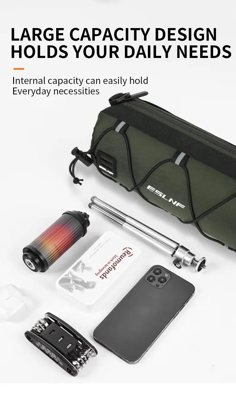 Waterproof Road Bicycle Handlebar Bag Multifunctional MTB Front Tube Bag Portable Frame Pannier Outdoor Shoulder bag