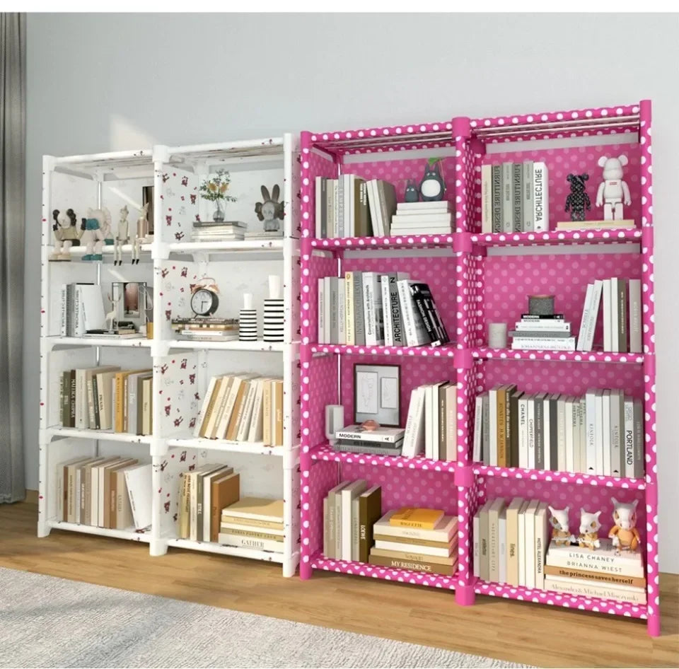 Multi-Layer Bookcase Square Storage Shelf Easy Assembly Bookcase Living Room and Study Bedroom Storage Shelf Simple Bookshelf