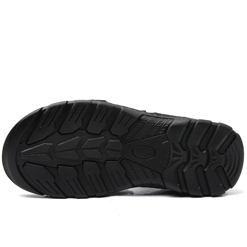 Leather Outdoor Men Sandals Casual Beach Sandals 38-48