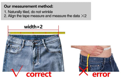 Men's Thermal Flannel-Lined Stretch Jeans Straight Fit Denim