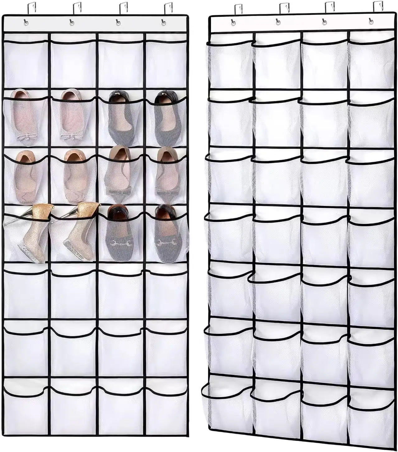 Over The Door Shoe Rack With12/14/24/28/35/40 Large Mesh Pockets Hanging Shoe Organizer For Closet Hanging Shoe Rack Holder
