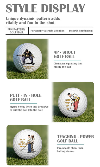 4 Pack Golf Balls Surlyn Two Piece With 4 Distinct Designs