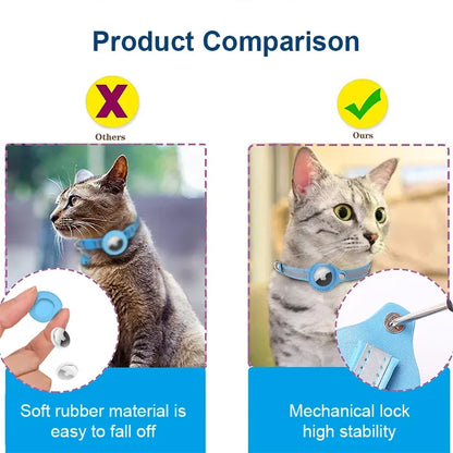 Cat GPS Tracker Collar, Waterproof, Reflective, Anti-Lost, PU Material