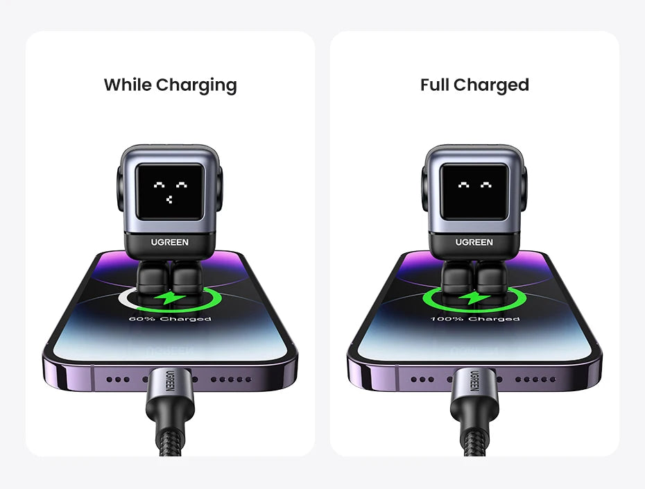 【US Plug】UGREEN 65W 30W GaN Charger Robot Design PD3.0 Fast Charger QC4.0 3.0 PPS for iPhone 17 16 15 Pro Macbook Laptop Table