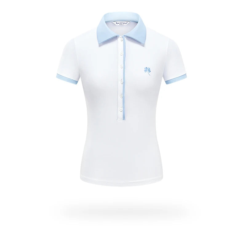 TTYGJ 2025 New Golf Women's Short-sleeved Shirt Quick-drying Breathable Polo Top Lady A-lined Golf Skirt Anti-exposure Skorts