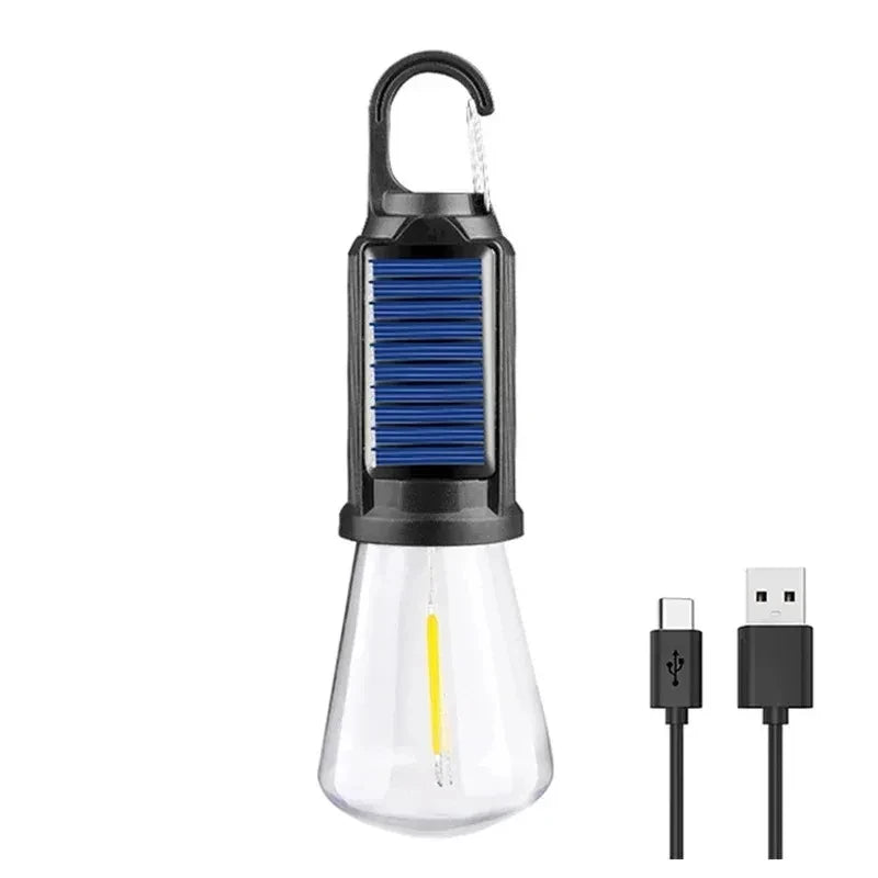 Solar Powered Camping Lamp Handheld Tungsten Filament Atmosphere Lamp