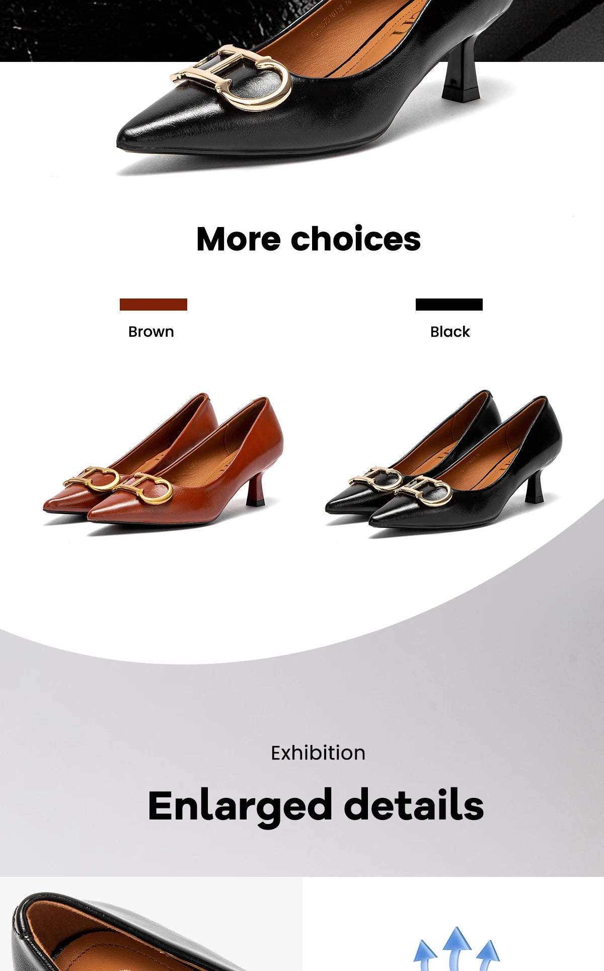 4cm Black PU Slingback Pumps For Women Pointed Toe Platform