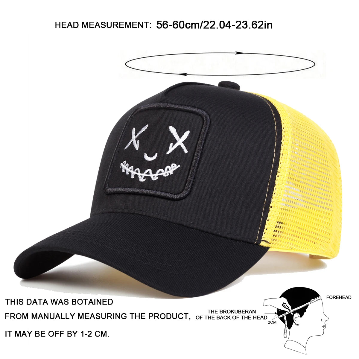 Unisex Personality Embroidery Baseball Net Caps Spring and Summer Outdoor Adjustable Casual Hats Sunscreen Hat Sports Golf Cap