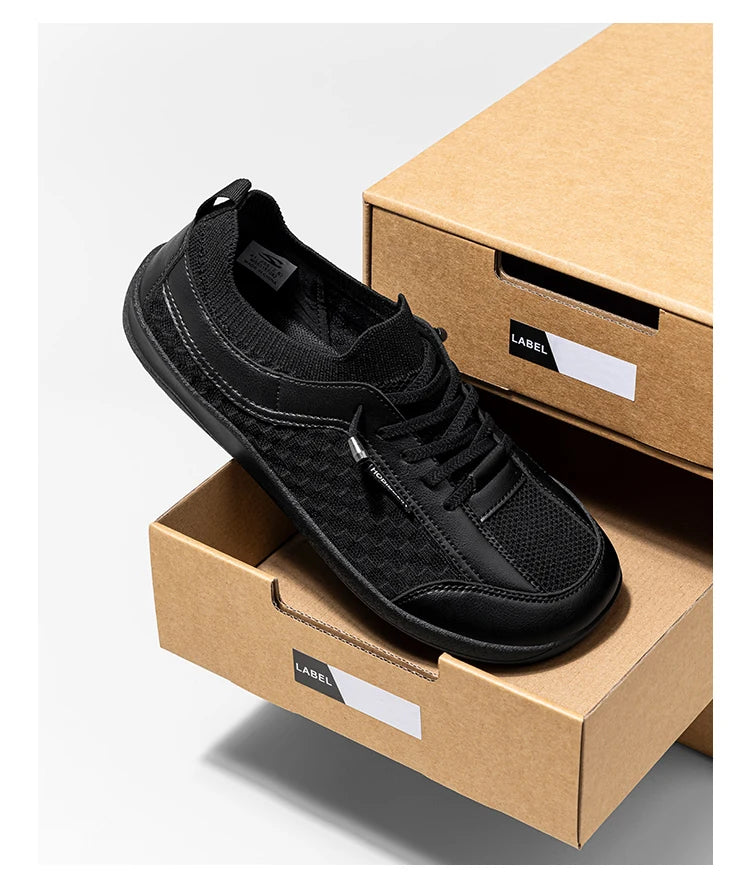 HOBIBEAR Men Barefoot Shoes Women Slip On Wide Toe Walking Sneaker | Zero Drop Sole | Lightweight Breathable Minimalist Shoes