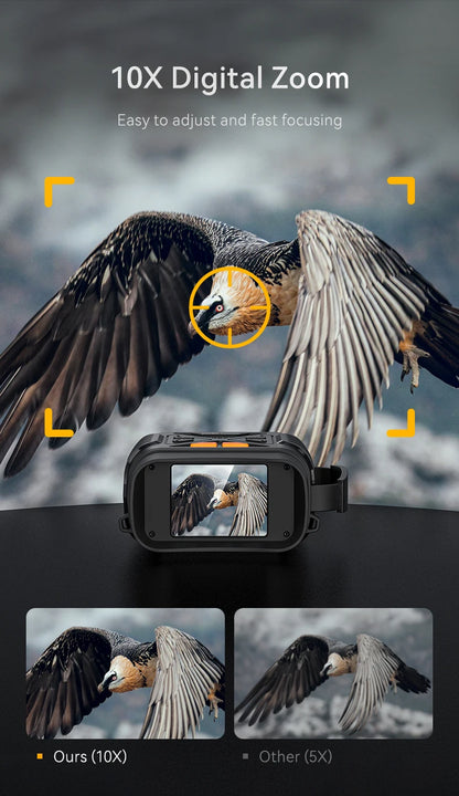 Night Vision Binoculars 10x Digital 1080P Infrared 800m 2.8in LCD