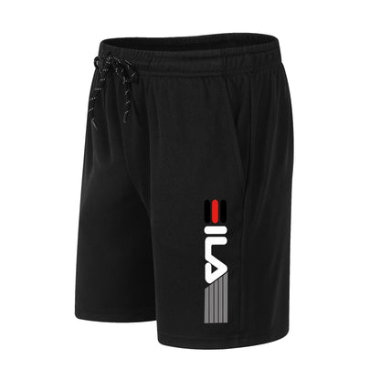 Unisex Quick-Dry Mesh Running Shorts With Drawstring Pockets