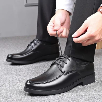 Mens Leather Dress Shoes Lace Up Formal Office Wear