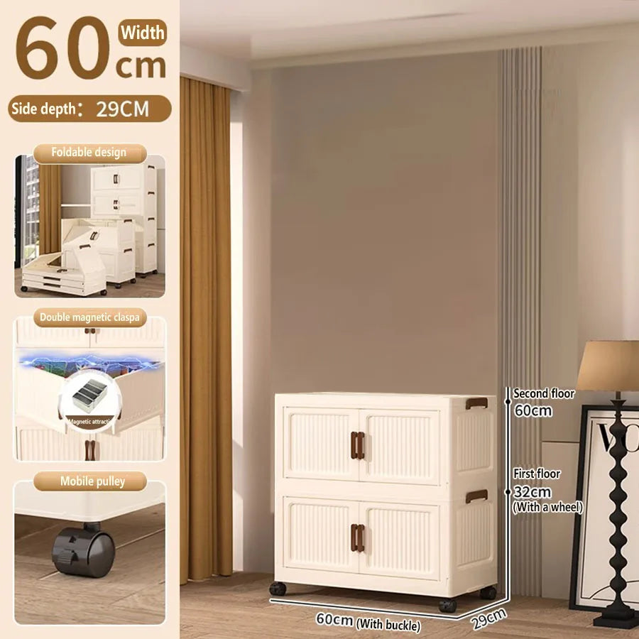 Storage Box, Household Foldable Cabinet, Storage Cabinet for Clothes, Toys, Snacks, Extra-Large Capacity Storage Cabinet, Organizing Box