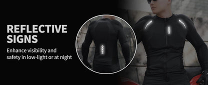 Motorcycle Full-Body Armor Jacket, Men, Black/Gray, Sizes S-XL