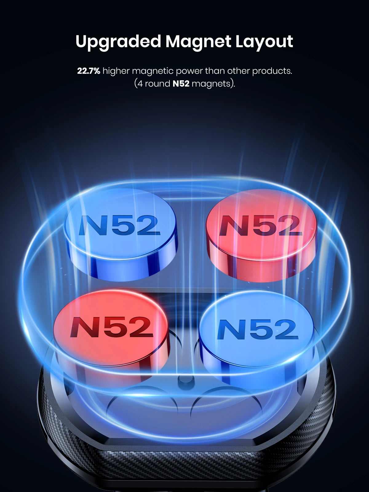 TOPK Magnetic Air Vent Car Phone Holder [Strong Magnet] Car Vent Mount Phone Stand Compatible with iPhone15 14 13 Samsung Xiaomi