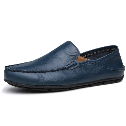 Men's Leather Slip-On Loafers, Business Casual Moccasin Shoes