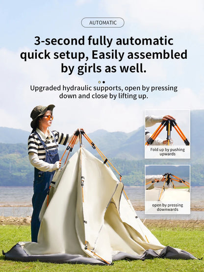 Automatic Opening Camping Tent 3-4 Person, Portable Rainproof