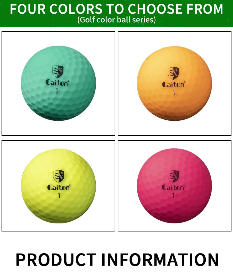 Colored Matte Pro Golf Balls - 12/3 Pcs, High Perf, 3-Layer Struct, 332 Dimple Surf, Soft & Durable Touch, Long Flight Dist.