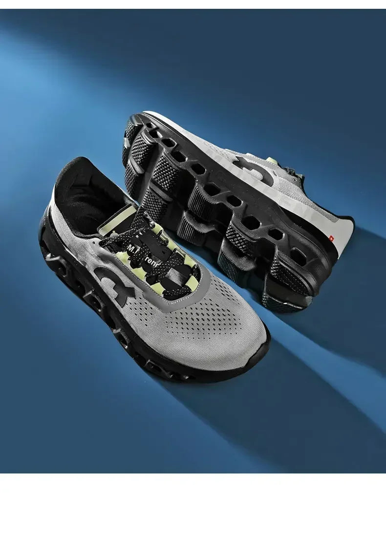 Men's Sports Shoes Breathable Polyester Upper PU Running Shoes Rubber Outsole