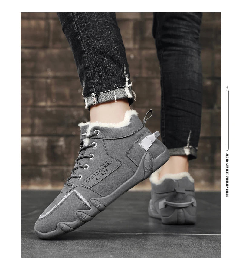 Men's Lace-Up Running Shoes, Casual Sneakers, Rubber Outsole, PU Insole