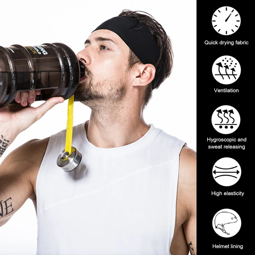 Sports Headband Running Cycling Yoga Gym Tennis Fitness Sweatband Elastic Absorbent Sweat Hair Accessories Sport Sweat Headband