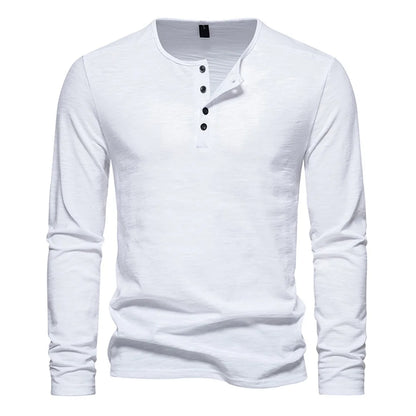 Men's Long Sleeve Cotton Slim Fit T Shirt Casual Everyday Wear