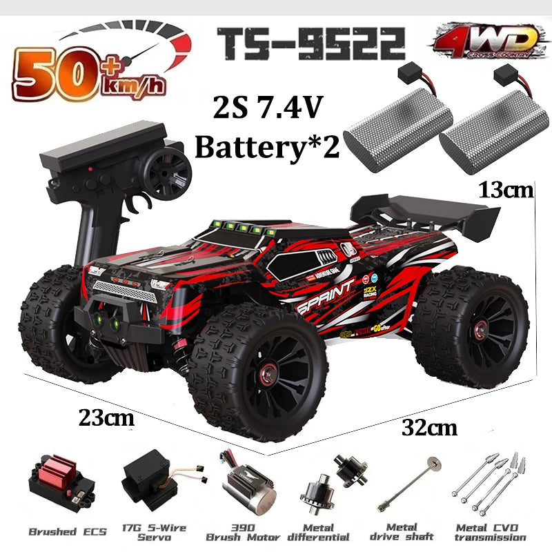 1:16 WLtoys 9522pro Professional Racing Car 85 Km/h 4WD Brushless Remote Control Vehicle Road-Off-Road Drifting Type Rc CarGift