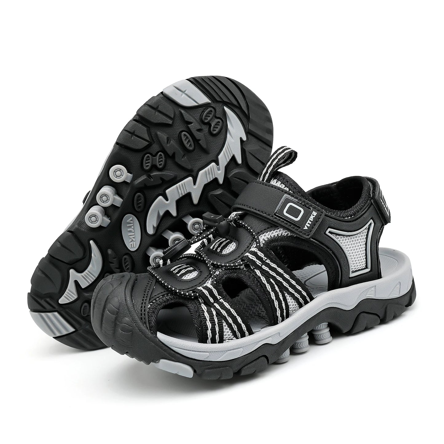 Kids Water Sandals Quick Dry Hook And Loop Unisex Summer Mixed Color