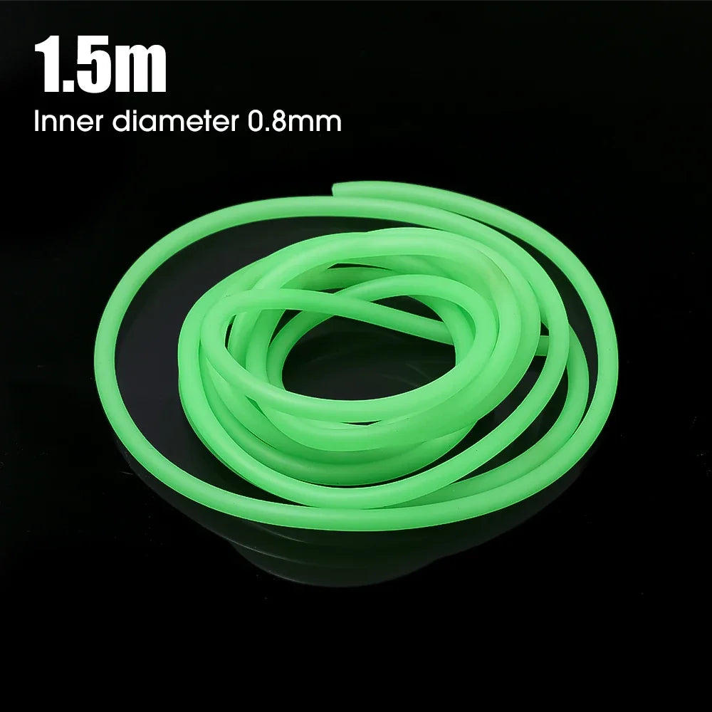 0.8/1/1.5/2mm Luminous Fishing Hose Silicone Anti Rig Tube Tubing Rig Sleeves Deep Sea Fishing Pesca Iscas FIsh Tackle Tools