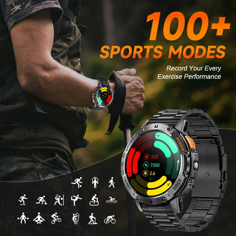 Men Smart Watch with AMOLED Display & Fitness Tracking