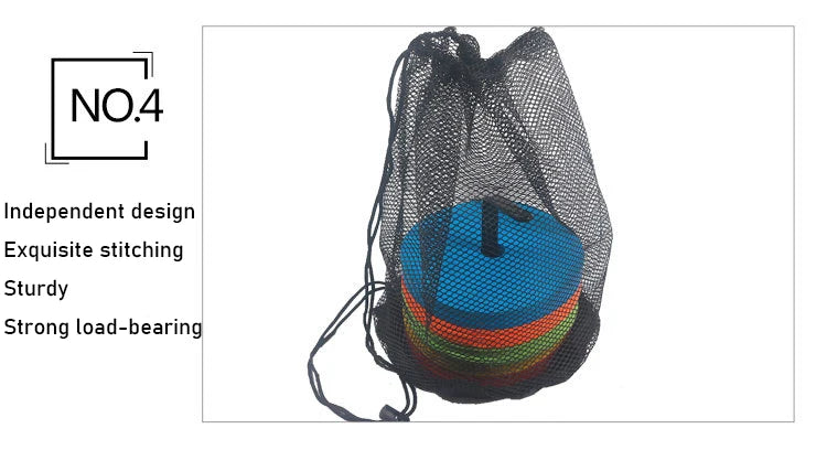 Flat Soccer Cones Marker Discs, 150mm Diameter, TPE Elastomer, Multicolor