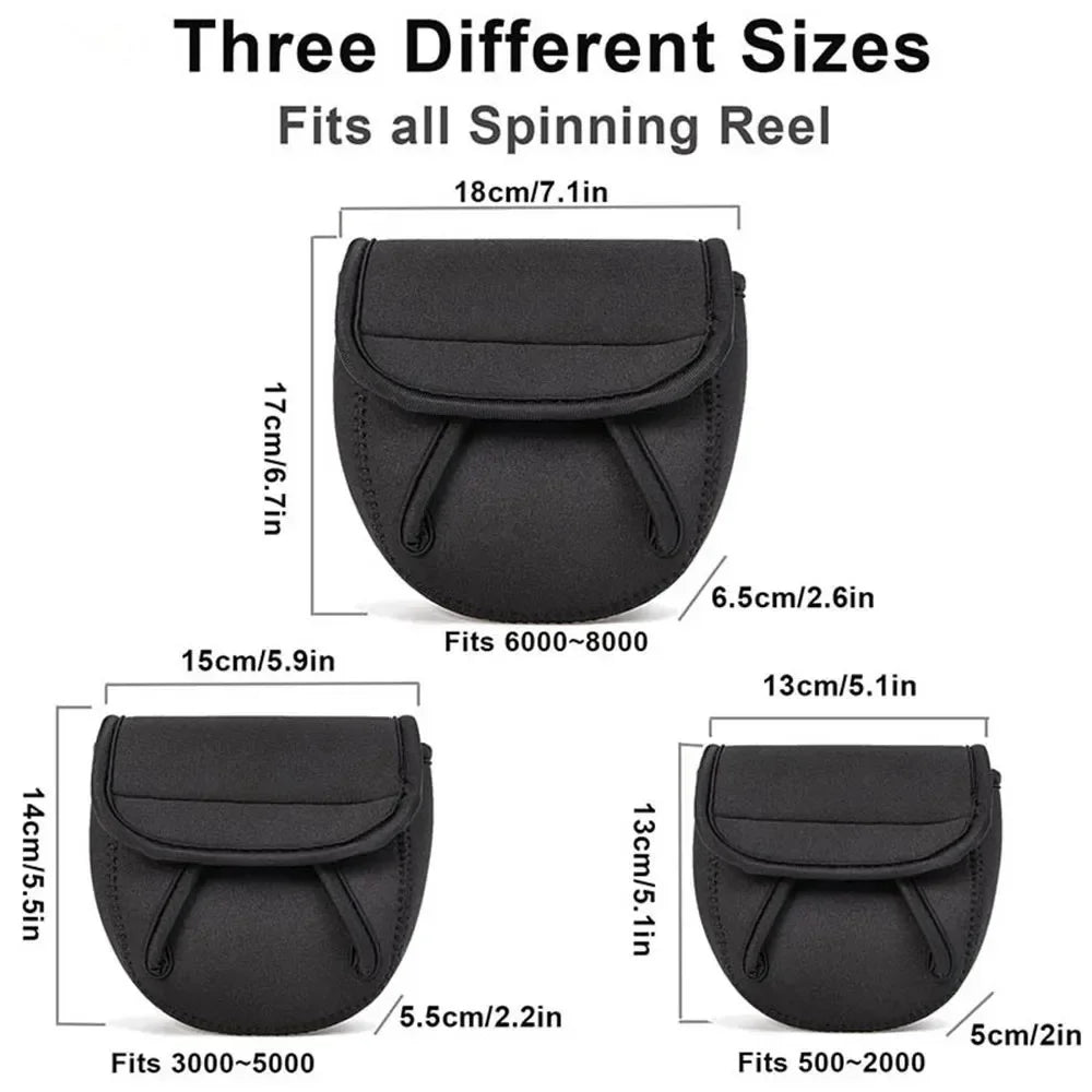 S/M/L Spinning Fishing Reel Cover Neoprene Wheel Protective Case Waterproof Reel Bag Storage Water Drop Wheel Package Outdoor