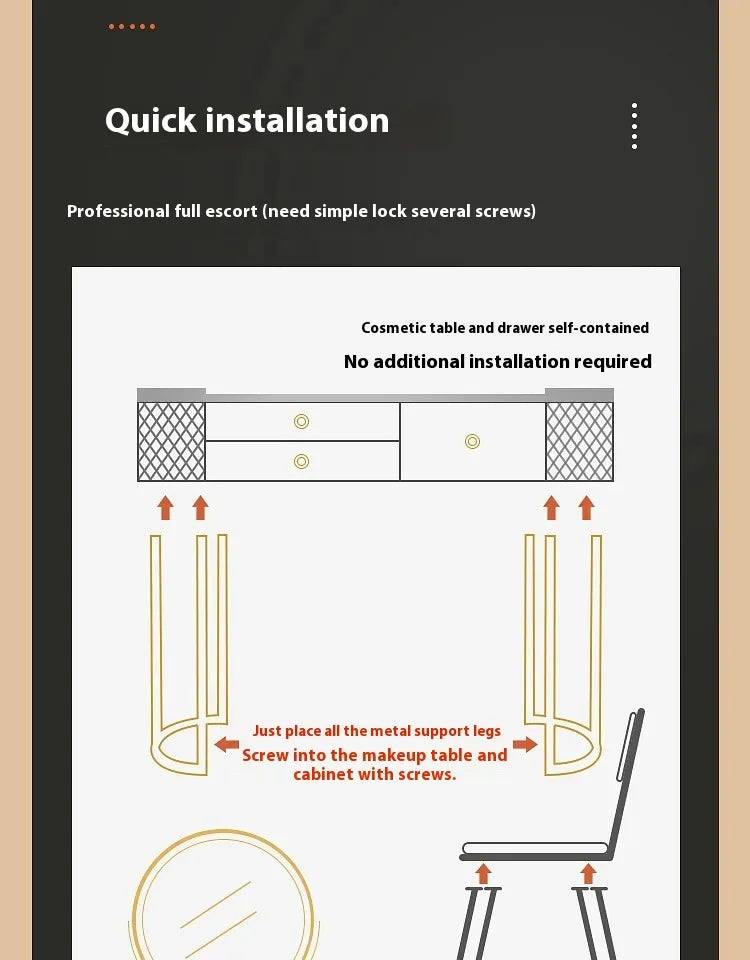 Makeup Luxury Dressing Table Mirror Led Light Salon White Dressing Table Storage Bedroom Comoda Pra Quarto Home Furniture