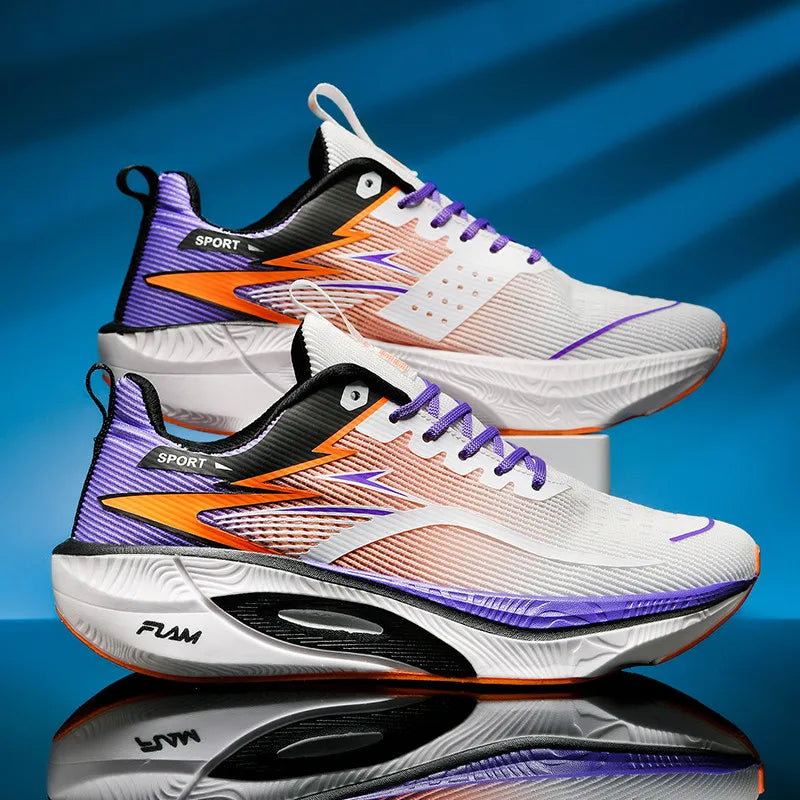 Men's Sneakers Anti-slip Cushioned Comfortable Racing Training Running Shoes Mesh Tennis Shoes Casual for Women