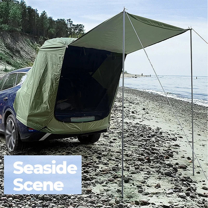 Car Rear Extension Tent With Canopy For Outdoor Camping