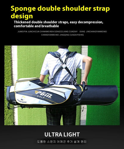 Golf Stand Bag Nylon Lightweight Portable Ball and Club Bag for Men and Women