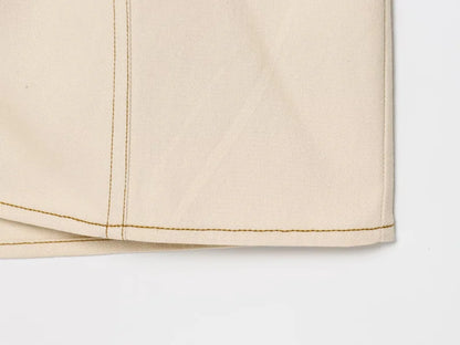 Denim Midi Dress For Women With Lapel And Side Zipper