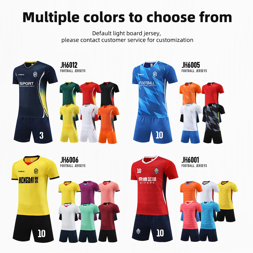 Adult Kid Soccer Jersey Customize Football Uniforms Shirts Men Women Futsal Sportswear Training Tracksuit Sports Outfit Clothes