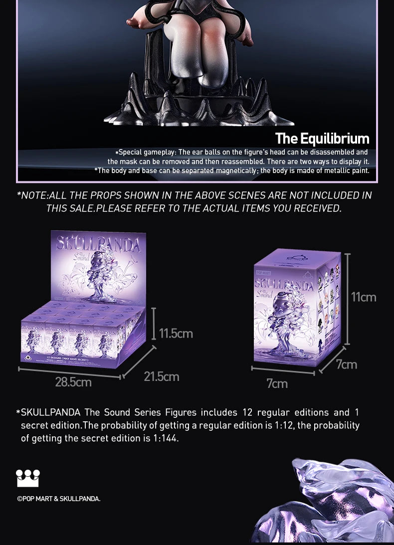 POP MART Skullpanda The Sound Series Blind Box Mystery Box Guess Bag Toys Doll Cute Anime Figure Desktop Ornamentsdel Girls Gift