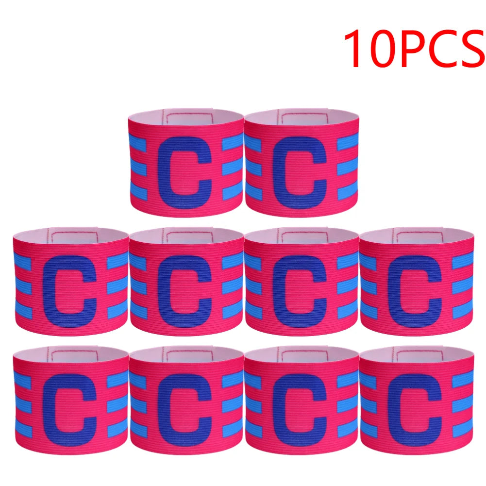 1-10pcs Leader Competition Armband Breathable Soccer Player Captain Group Armband Clear Icon Capitan Band For Football Captain