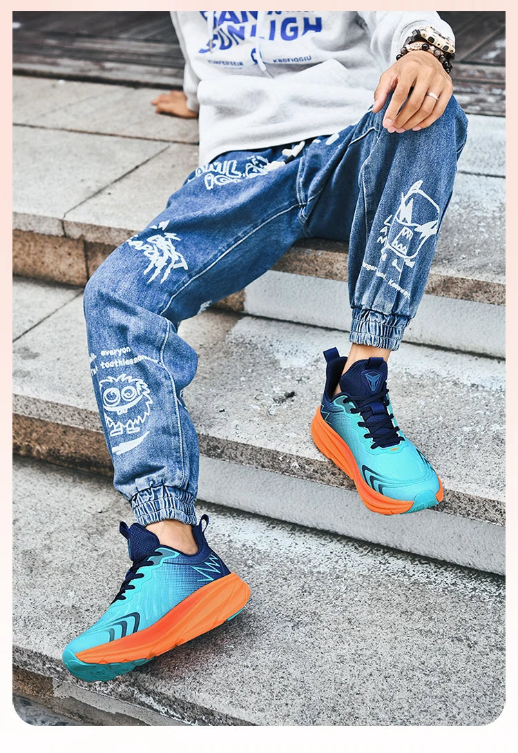 Carbon Plate Air Cushion Running Shoes Unisex Cushioned Walking Shoes